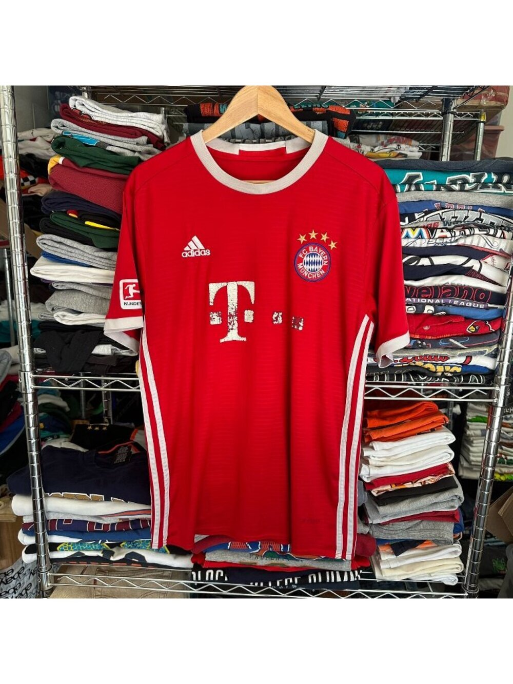 Adidas FC Bayern Munich Home 20/21 Soccer Jersey Football Kit Red M Blokecore